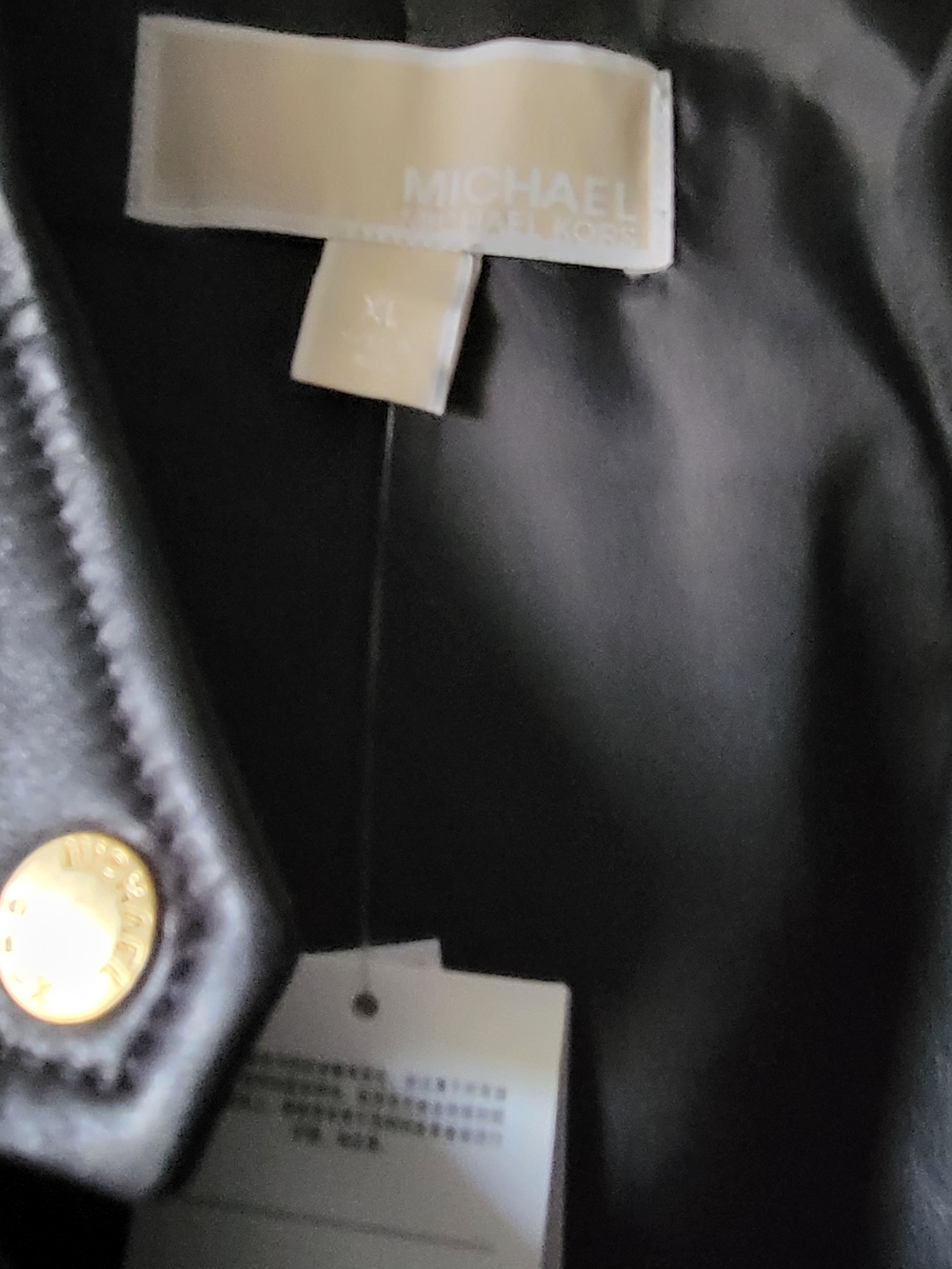 MICHAEL Michael Kors Black Leather Jacket - XL